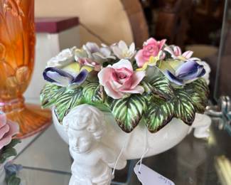 Love this floral porcelain dish