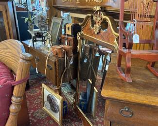 Beautifu massive mantel, LaFarge Mirror