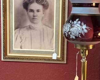 Amethyst Floor Lamp. Vintage framed photo