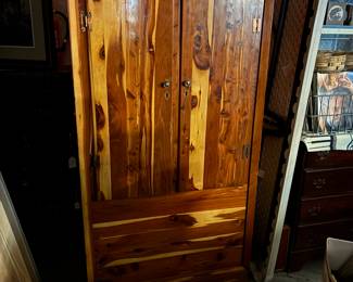 Cedar Wardrobe, Vintage Suitcases
