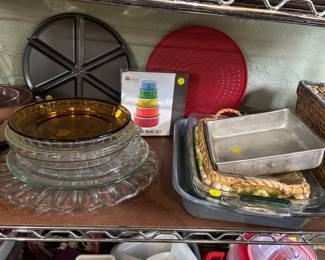 Bakeware - glass and pans and carriers