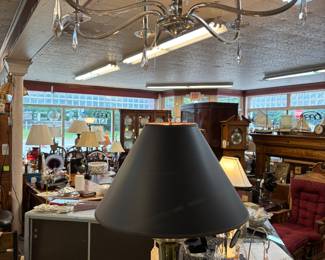 Wonderful glass and silver chandelier