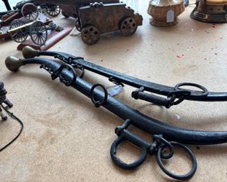 Horse harness yoke…brass knobs