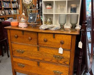 Nice Oak Chest. Oak Parlor Clock