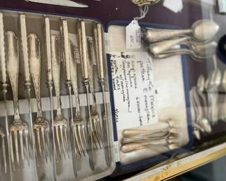 42 pc Tiffany Matqui pattern flatware Emonogram