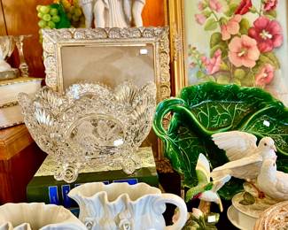 CRYSTAL, VINTAGE FRAMES, WATERCOLOR, AND STATUES!