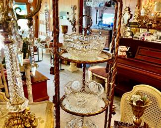 THIS THREE TIERED STAND WITH FLOWERS IS INCREDIBLE!