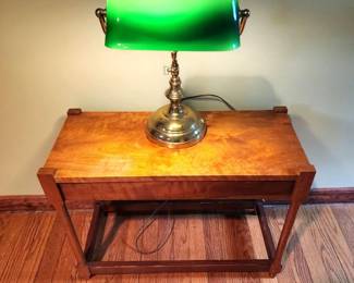 ANTIQUE BANKERS LAMP TABLE