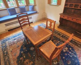 VINTAGE CHAIRS AND TABLE