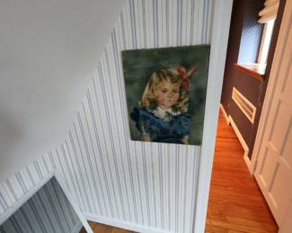 VINTAGE PAINTING OF YOUNG GIRL