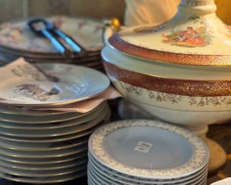 Hand painted porcelain serveware & dishes