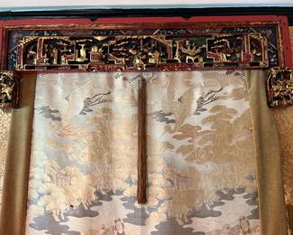 Tapestry and scroll wall hangings