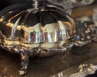 Silver plate serving pieces