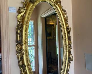 Large oval mirror