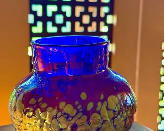 Volcano glass vase