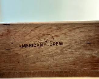 C5 - $125. Queen Anne Style Vanity by American Drew. Measures 40.5" wide x 20" deep x 29" tall. Good vintage condition - does have some wear on the finish from use.