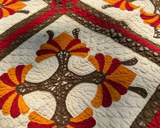 C15 - $60. Vintage Quilt - does show signs of wear (see photos)