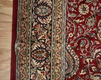 C24 - $125. Kurdistani Diamant Area Rug. 100% Pure New Zealand Wool. Measures 98" x 67". Shows a bit of wear around the edges but no major stains etc.