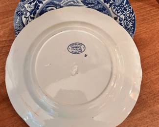 C84 - $20 set of 3. Spode Blue Italian 8" salad plates.