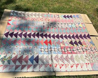 C14 - $125. Homemade quilt in very good antique condition.