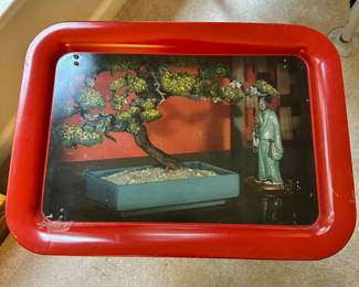 C40 - $30. Single - Block Company Vintage TV Tray. Top Measures 17.5" x 13" x 21" tall.