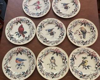 C116 - $30. 8 - Lenox Winter Greetings Plates.