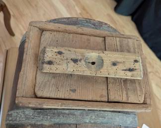 B1 - $150. Antique Table Top Churn. Measures 19" x 9.5" x 15" tall.