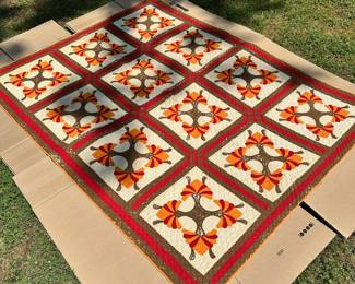 C15 - $60. Vintage Quilt - does show signs of wear (see photos)