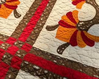 C15 - $60. Vintage Quilt - does show signs of wear (see photos)
