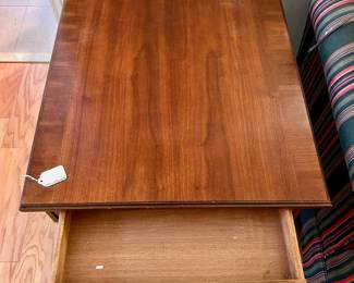 C58 - $35. Wooden Side Table with Single Drawer.