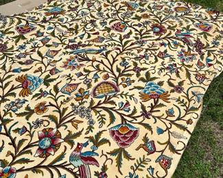 C22 - $100. 2 Large fabric pieces - (1 has a chair seat cutout) Some minor discoloration from storage
