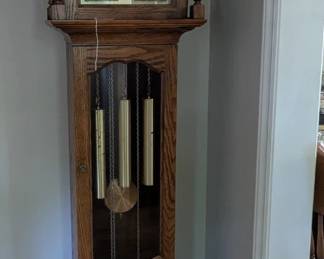 C31 - $275. Howard Miller Grandfather Clock. Model 610169. Measures 16" wide x 10" deep x 75" tall.
