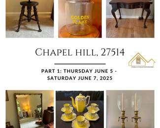 Chapel Hill, NC 27514. Appointments Available Thursday, June 5 - Saturday, June 7, 2025. 