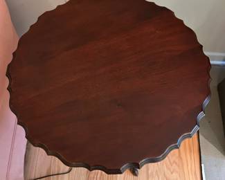 C2 - $75. Solid Wood - Flip Top Table. Measures 24" round x 24" tall. Very good vintage condition!