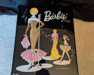 C150- $125 Vintage Barbie 1962 "Solo in the Spot Light" Black Case/ wardrobe and loaded with clothing, shoes, hats and more. This is in excellent condition! Price is for all.