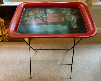 C40 - $30. Single - Block Company Vintage TV Tray. Top Measures 17.5" x 13" x 21" tall.