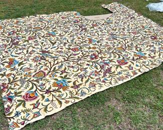 C22 - $100. 2 Large fabric pieces - (1 has a chair seat cutout) Some minor discoloration from storage