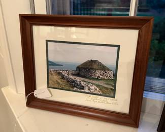 B137 - $10. Framed Photograph of "Black House" Nova Scotia. Measures 11.5" x 9.5".