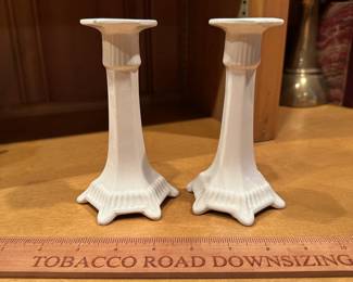 B91 - $15. PAIR Adams England Candlesticks.