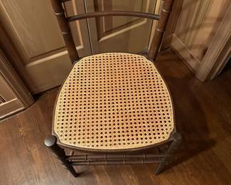 B156 - $95. Single Caned Accent Chair. Sturdy and Caning is good. Delicate little chair!
