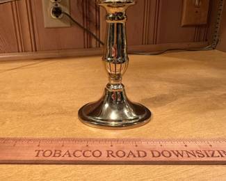 B76 - $20. Virginia Metalcrafters Single Brass Candlestick Holder.