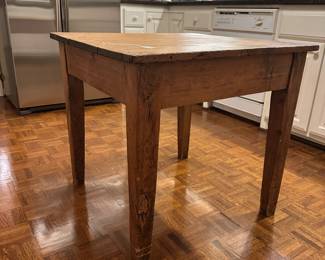 B149 - $350. Antique/Primitive Table - Used in the kitchen in its current life. Measures 30" square x 28.5" tall. Sturdy - looks like it has some history!