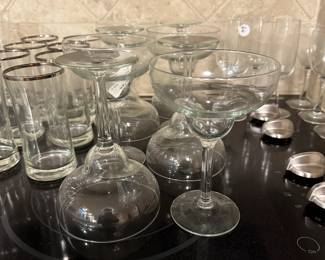 B122 - $25. Set of 8 Margarita Glasses.