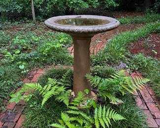 B140 - $75. Concrete Bird Bath.