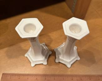 B91 - $15. PAIR Adams England Candlesticks.