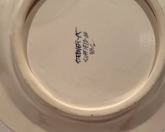B113 - $20. Stebner Pottery Plate.