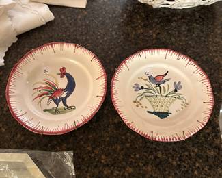 B131 - $6 Each. Stebner Pottery Plate with Wall Hanging Bracket.