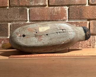 B8 - $125. Carved Wooden Mallard Drake Duck Decoy