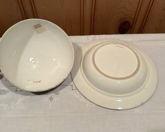 B109 - $85. Antique Lidded Serving Bowl. (Minton?)