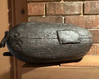 B1 - $275. Very Old Duck Decoy with leather loop still intact on the front. Unsigned. Homeowner believes it is from NC.